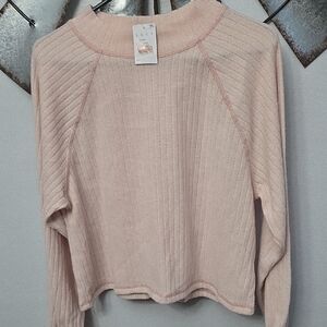 Lush Blush Pink Ribbed Sweater